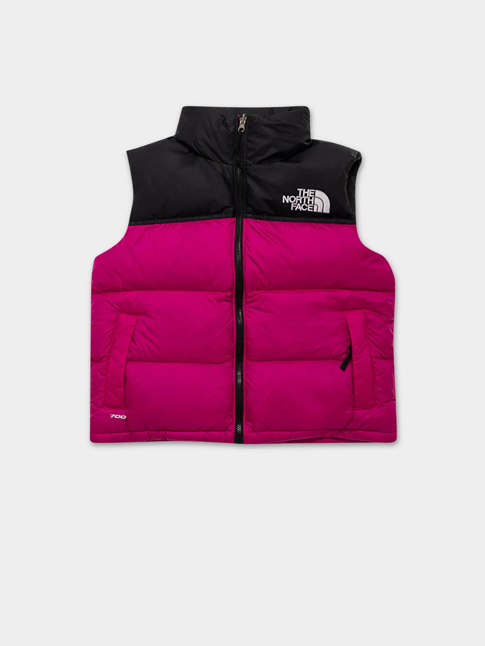 1996 Retro Nuptse Vest in Fuschia Pink