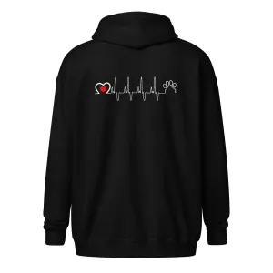 Animal Love Beat Unisex heavy blend zip hoodie