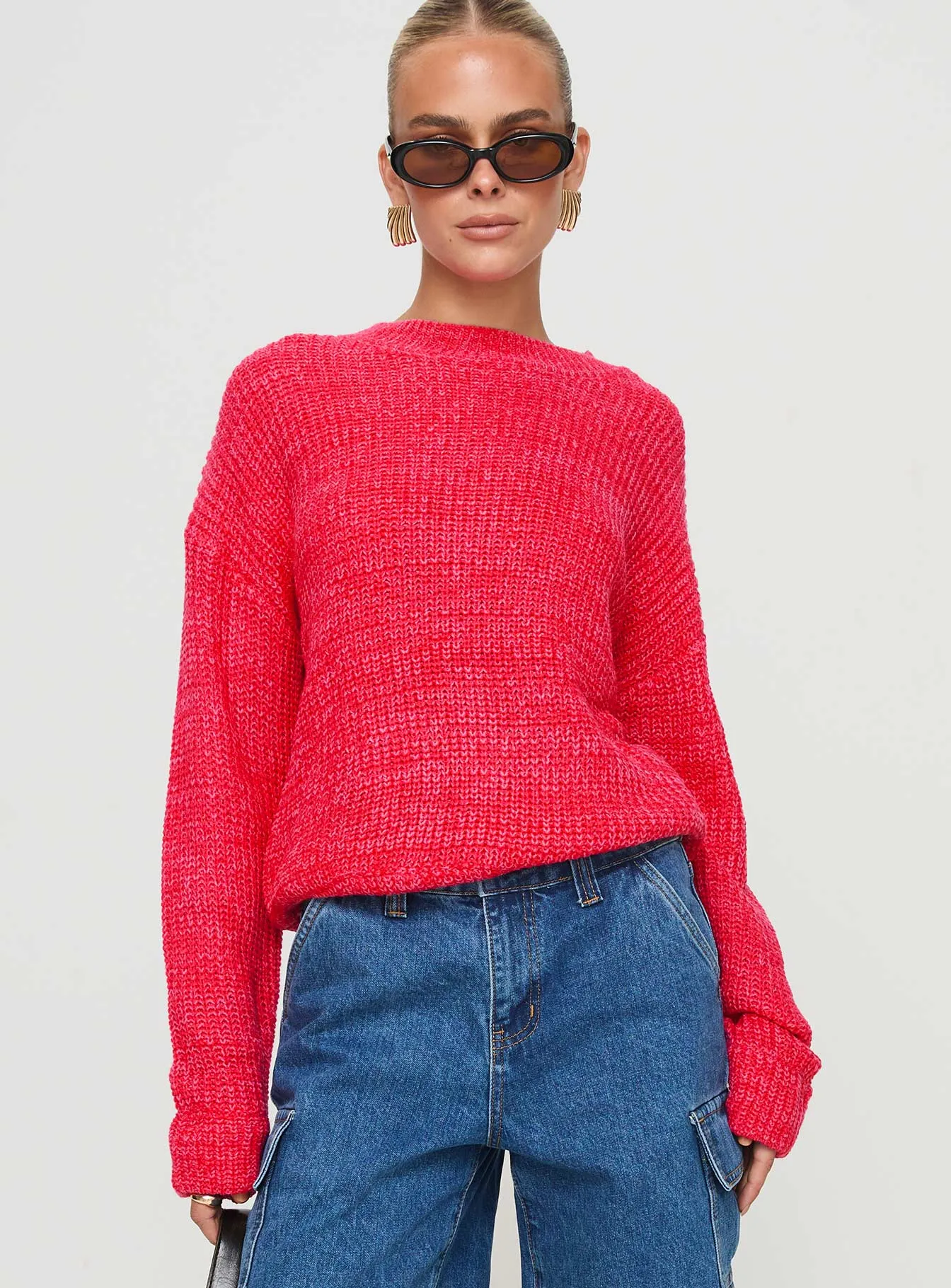 Bae Sweater Pink/ Red