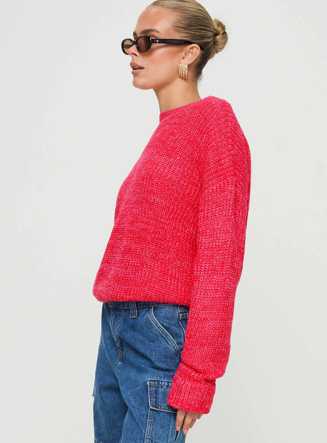 Bae Sweater Pink/ Red