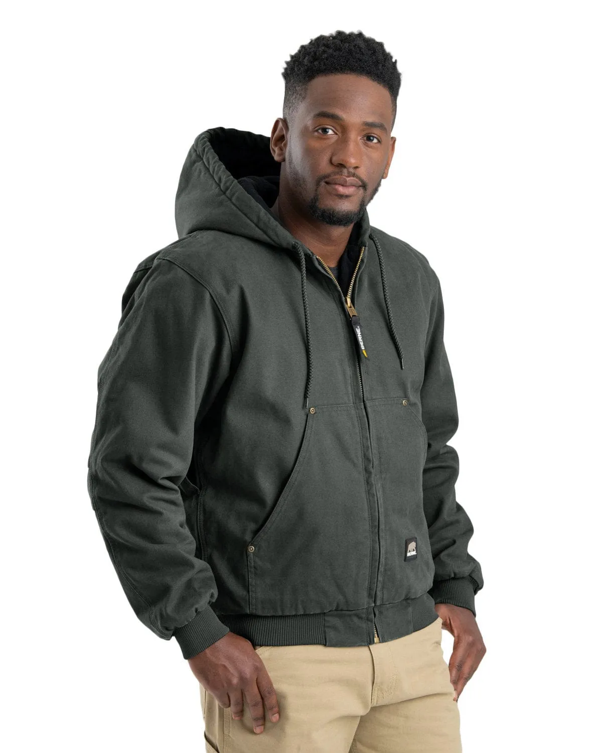 Berne - Men's Heartland Washed Duck Hooded Jacket