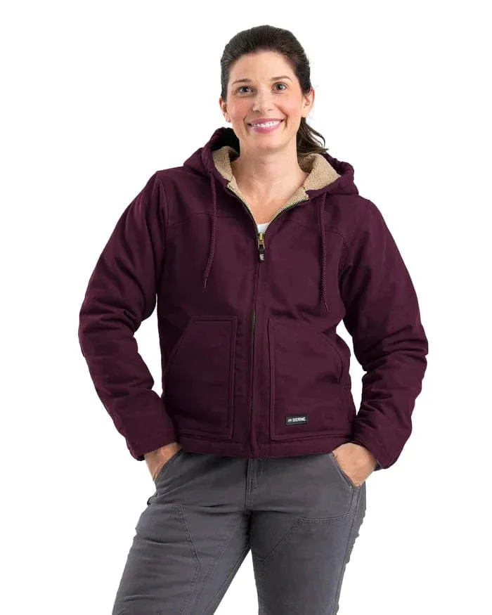 Berne - Women's Sherpa-Lined Softstone Duck Hooded Jacket