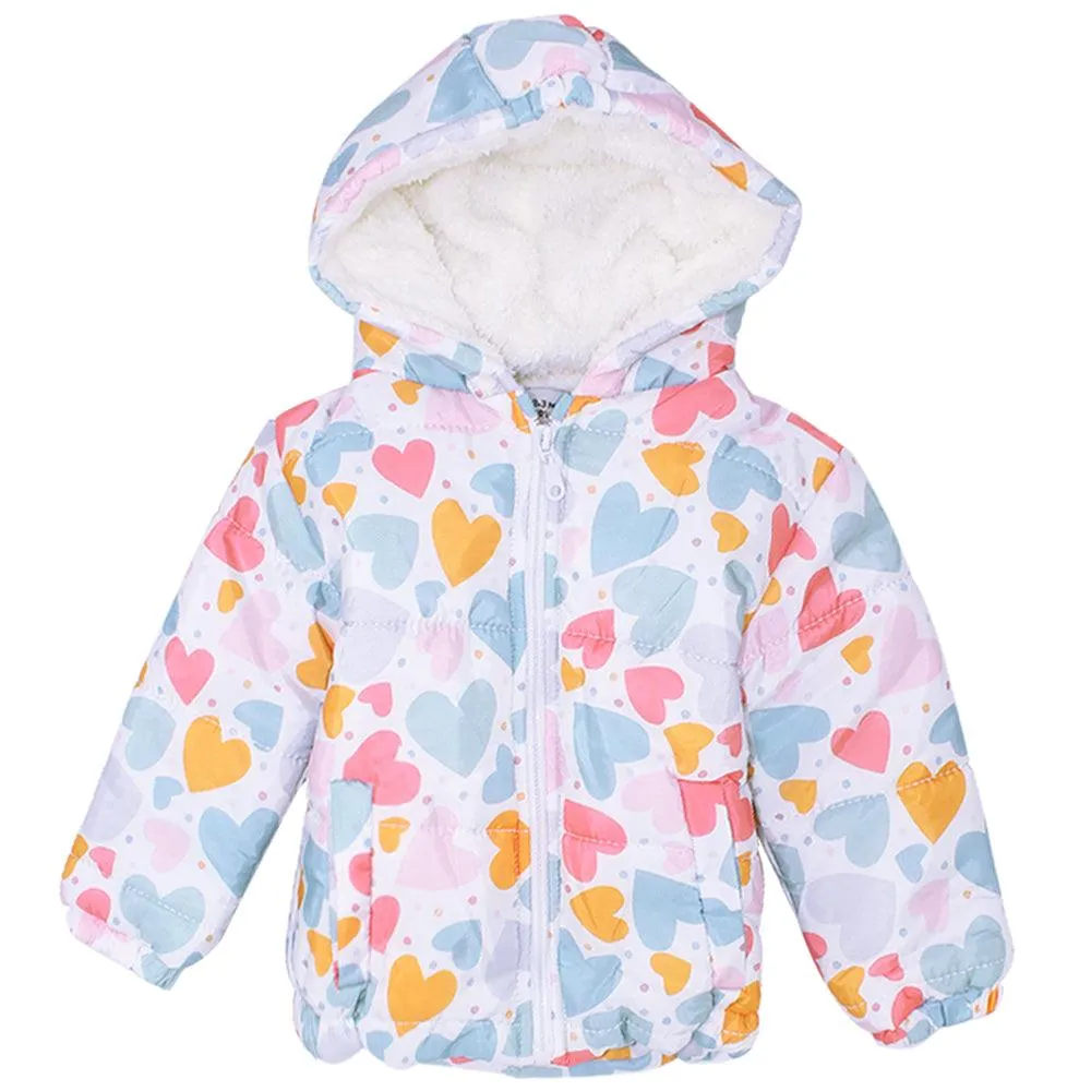 Big Hearts Long-Sleeved Waterproof Hooded Jacket