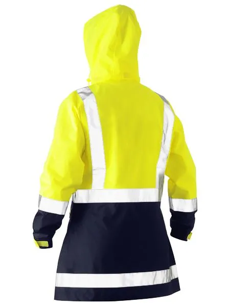 Bisley Womens Taped Hi Vis Recycled Rain Shell Jacket (BJL6766T)