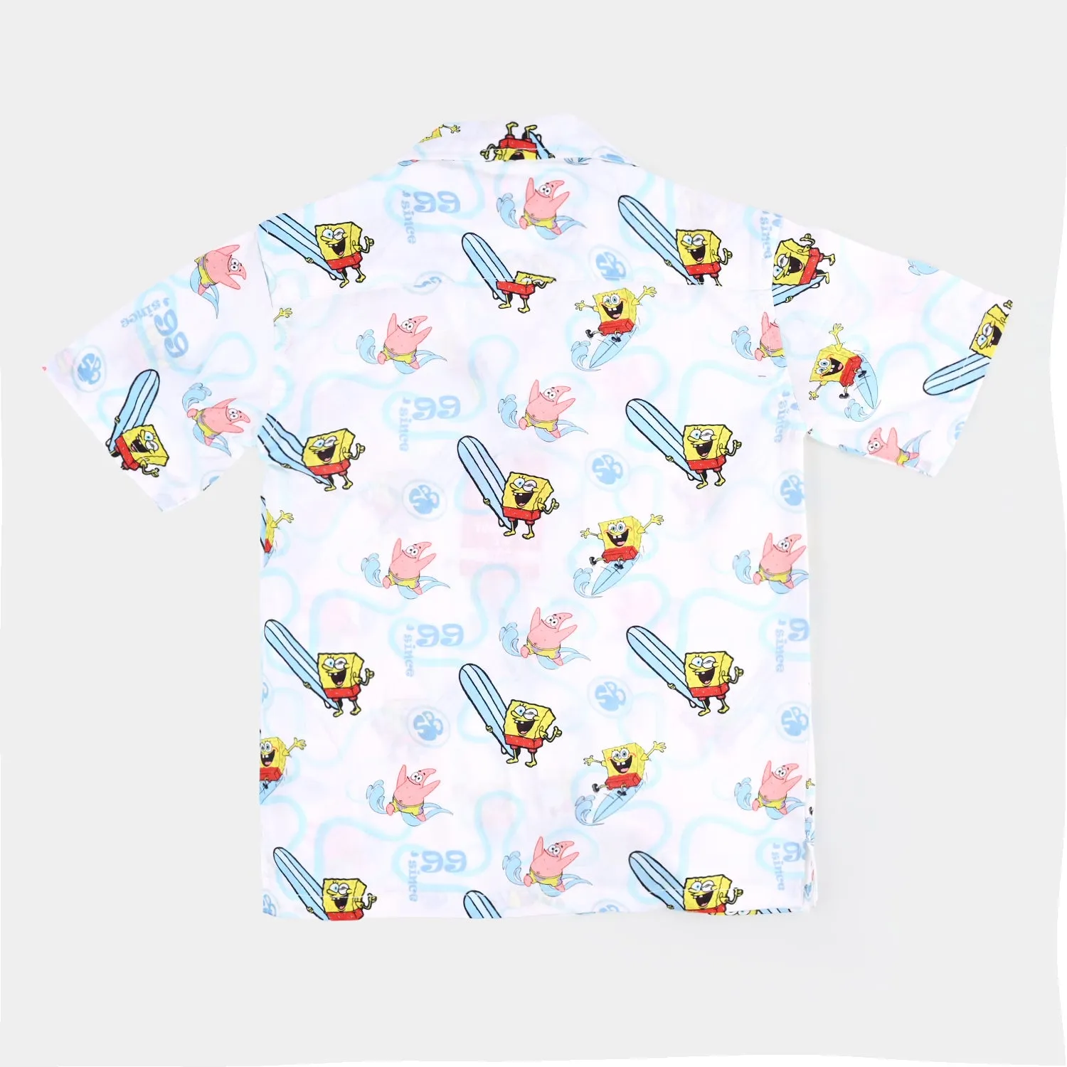 Boys Cotton Casual Shirt Character - White