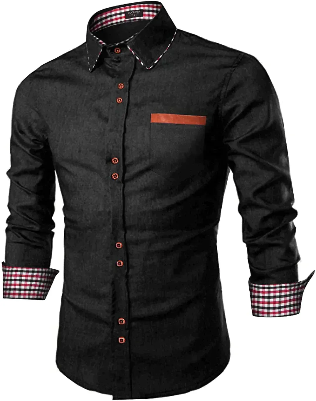 Casual Button Down Denim Shirt with Pocket (US Only)