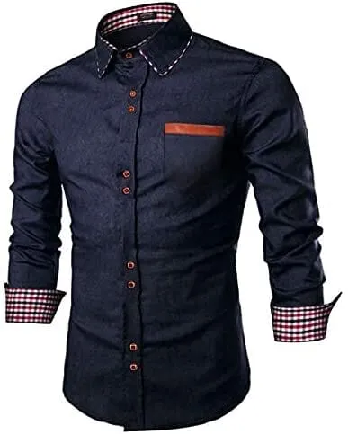 Casual Long Sleeve Button Denim Shirt (US Only)