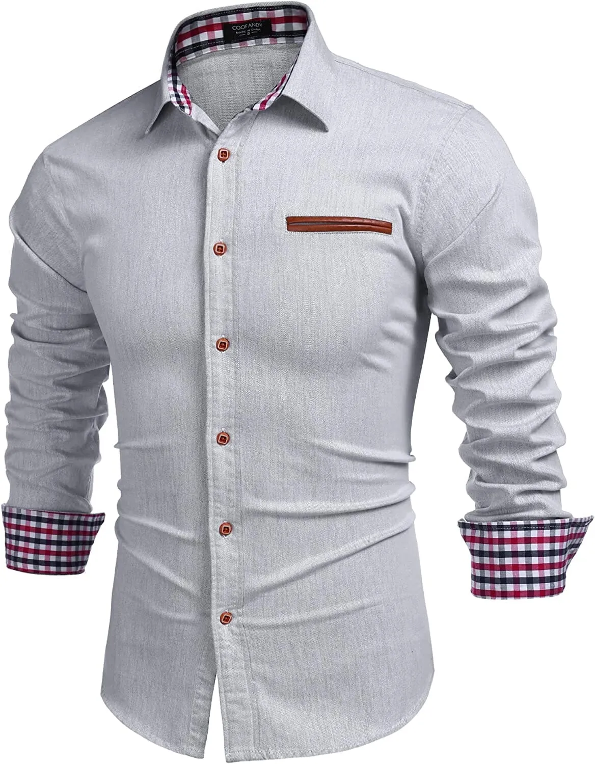 Casual Long Sleeve Button Denim Shirt (US Only)