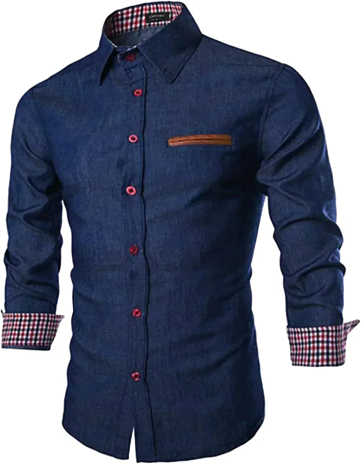 Casual Long Sleeve Button Denim Shirt (US Only)