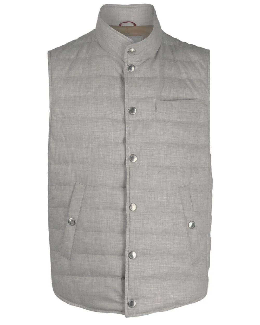 Charcoal Grey Quilted Down Vest