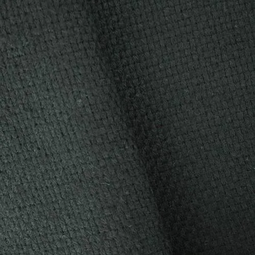 Classic Black Basket/Twill Wool Blend Doubleweave Jacketing Fabric