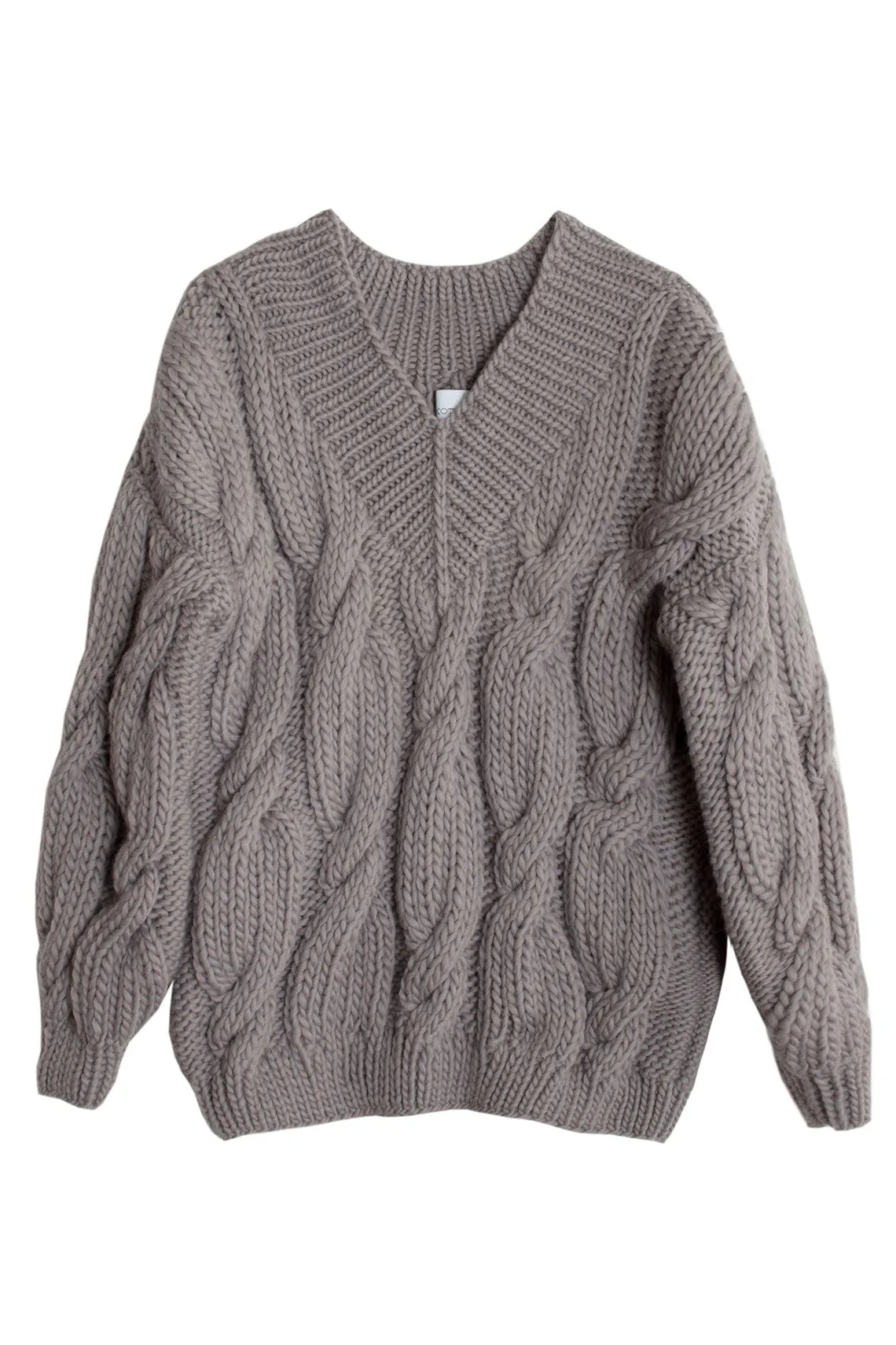 Grey Onion V Neck Sweater