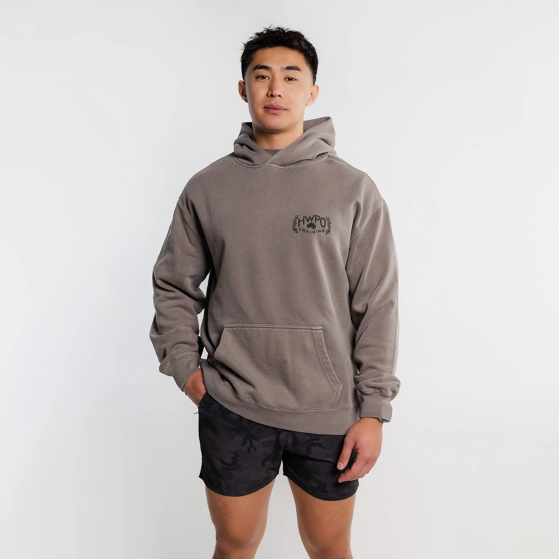 HWPO - RELAXED HOODIE - FADED GRAY - HWPO AUS