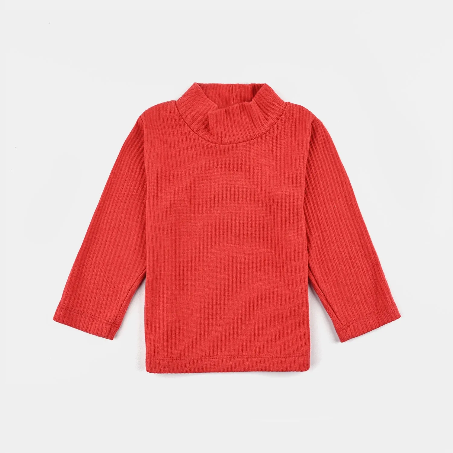 Infant Unisex Turtle Neck T-Shirt-Red