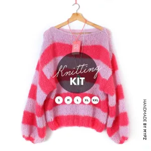 Knitting Kit – MYPZ Light striped Mohair Pullover Lemonade No8 (ENG-NL)