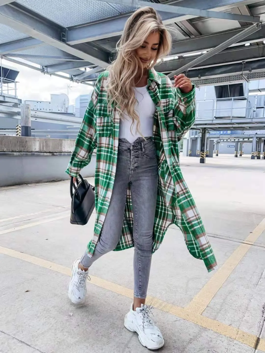 Long Plaid Shirt