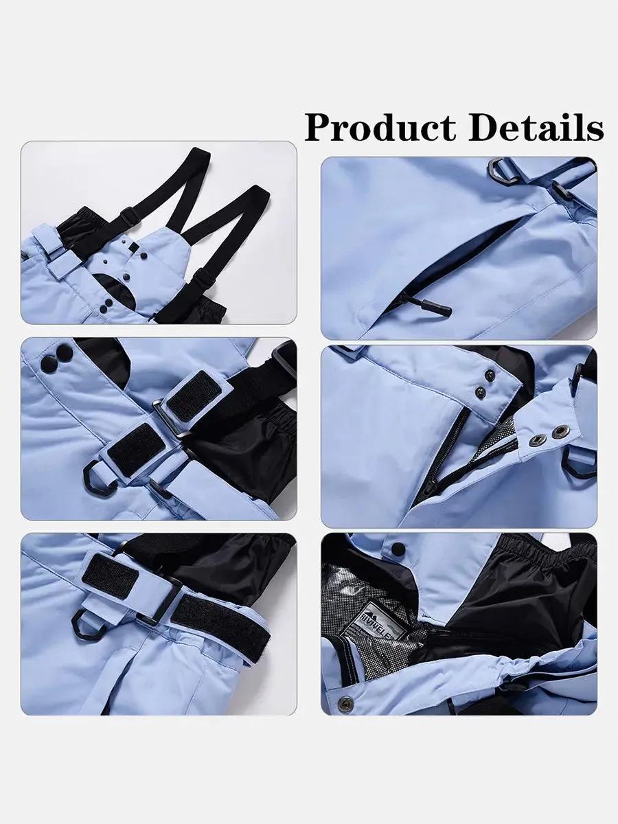 Men Insulated Skiing Snowboarding Set Jacket & Bibs Pants