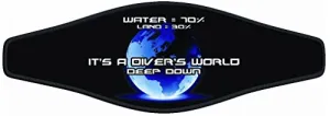 New Comfortable Neoprene Strap Wrapper for Your Scuba Diving & Snorkeling Mask - It's a Diver's World (Deep Down)