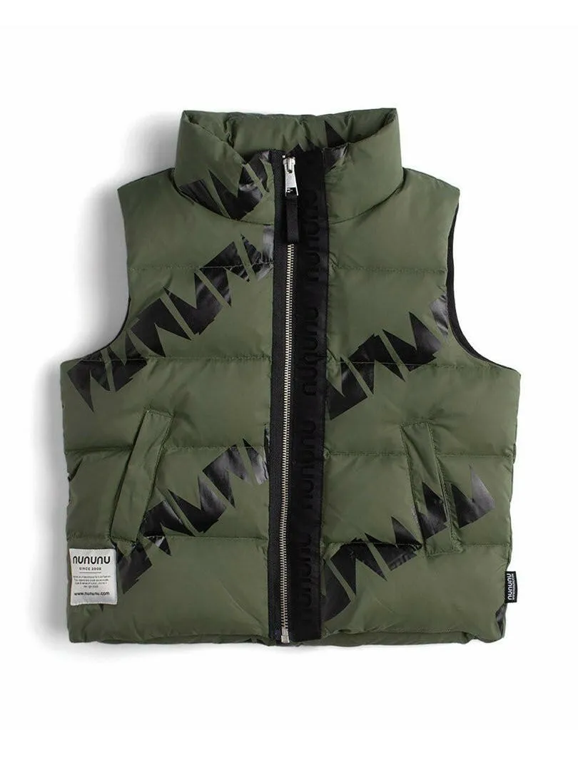 NUNUNU Down Vest Olive