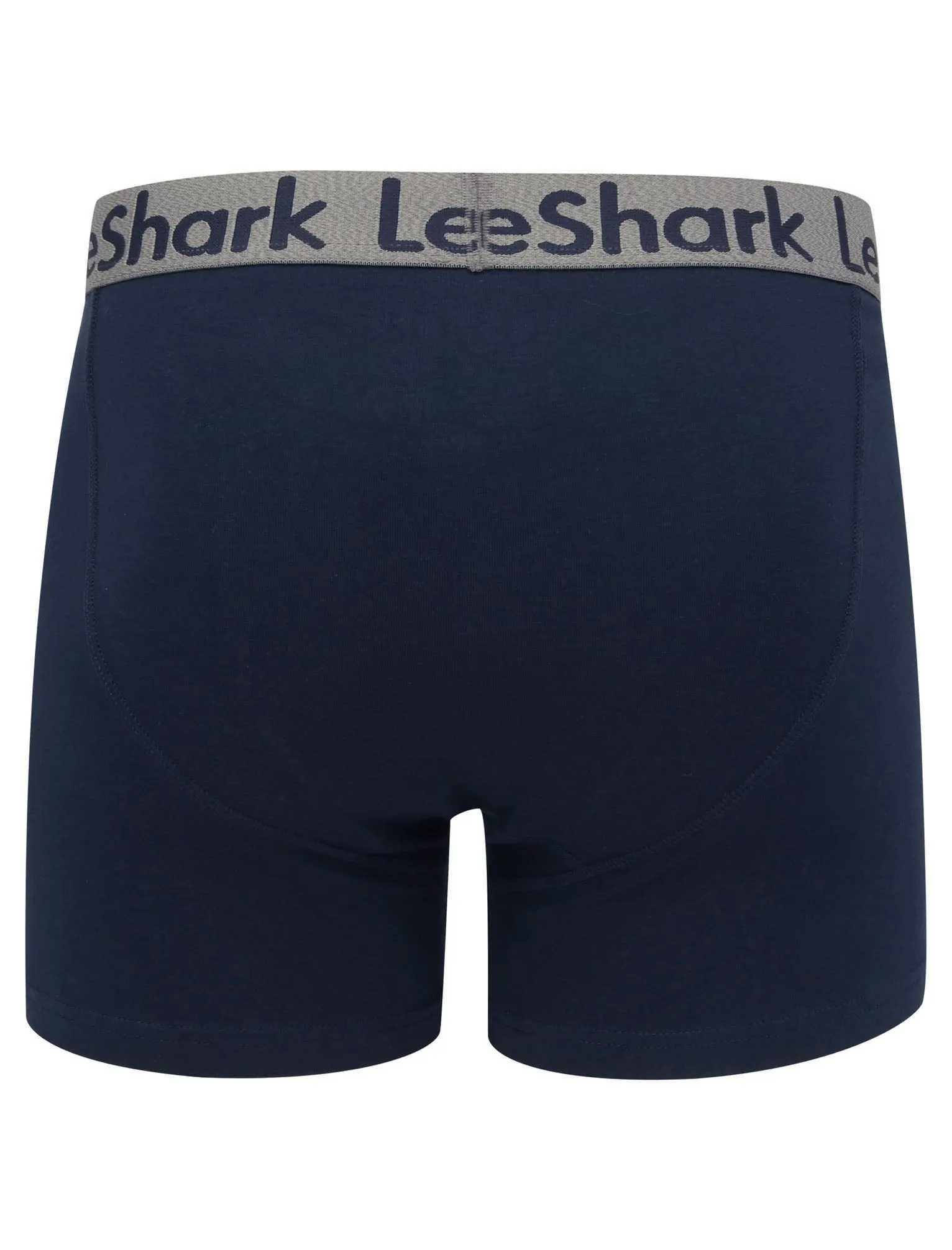 Peace (2 Pack) Boxer Shorts Set in Mid Grey Marl / Sky Captain Navy - Le Shark