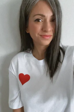 Puff Heart White Tee