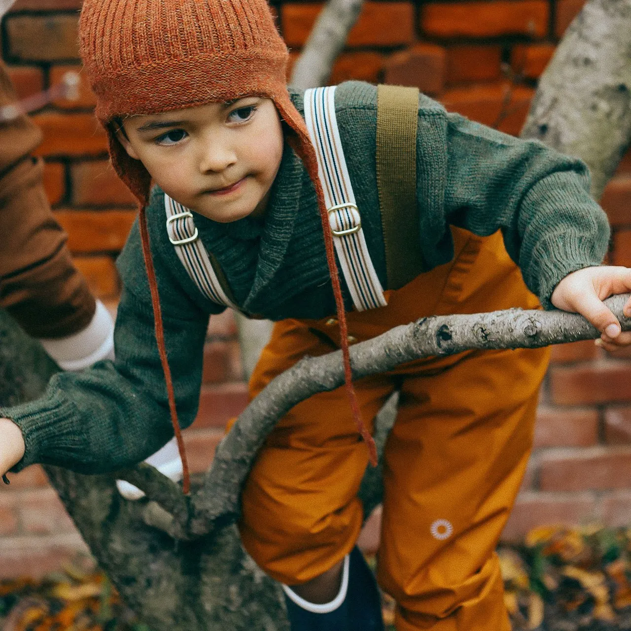 Rain Pants for Kids 100% recycled PET - Red Oak (8-10y) *Last pair!