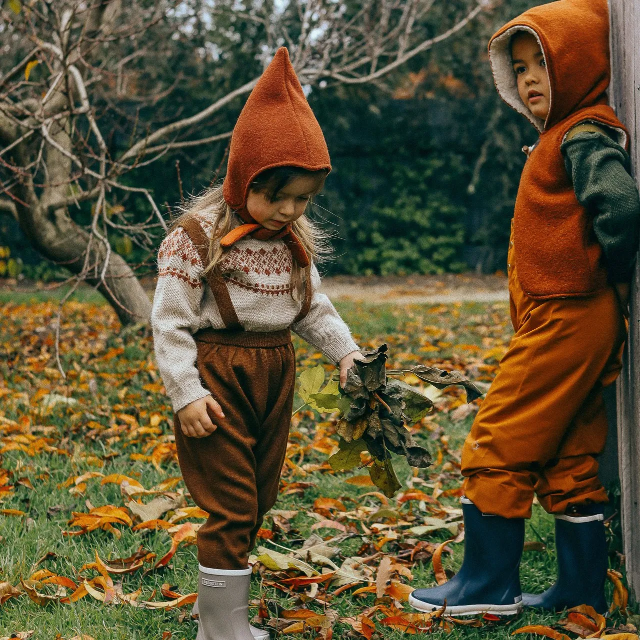 Rain Pants for Kids 100% recycled PET - Red Oak (8-10y) *Last pair!