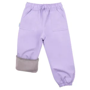 Size 12m: Jan & Jul LAVENDER Cozy-Dry (Fleece Lined) Rain Pants NEW