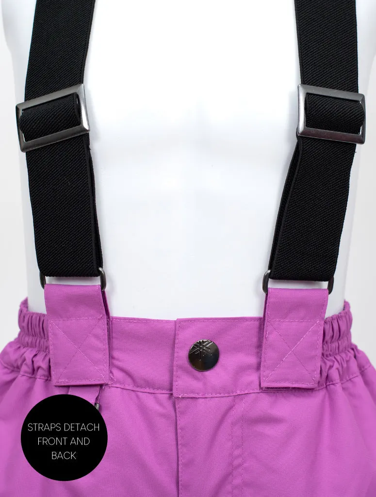 Snowrider Convertible Ski Overalls - Berry