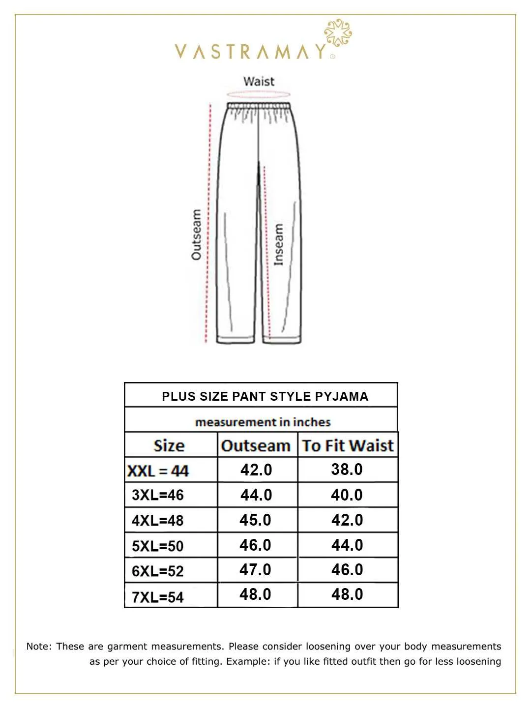 VASTRAMAY Men's White Pant Style Pyjama