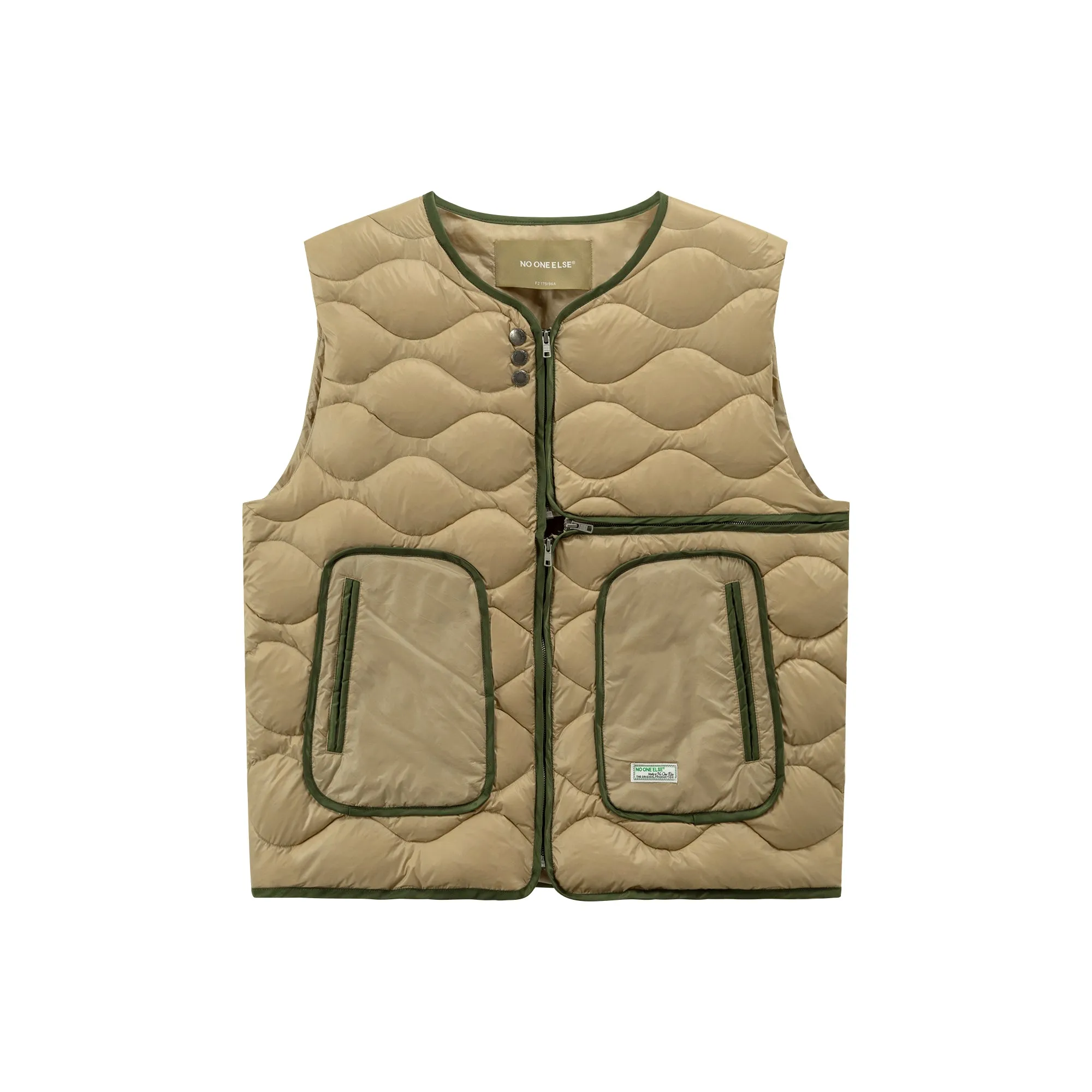 Zip-Up Wave Down Padding Vest